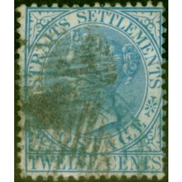 Straits Settlements 1867 12c Blue SG15 Good Used
