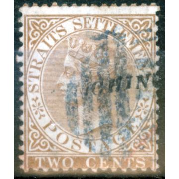 Straits Settlements 1868 2c Brown SG11 Fine Used
