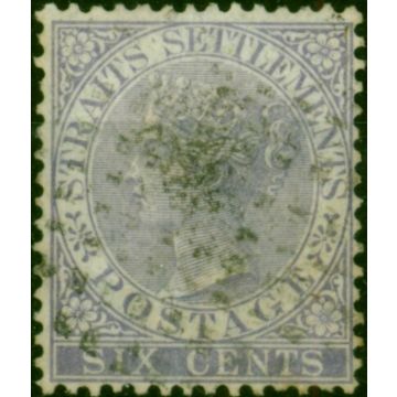 Straits Settlements 1868 6c Dull Lilac SG13 Fine Used