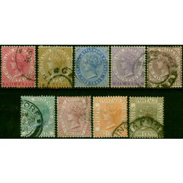 Straits Settlements 1883-91 Set of 9 SG63a-71 Fine Used 