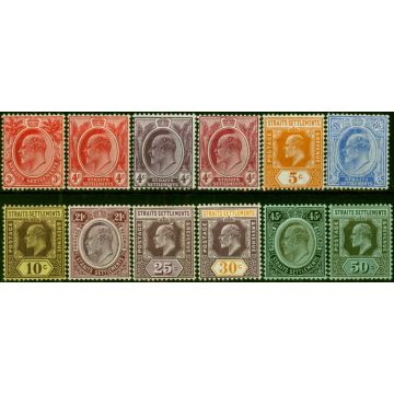 Straits Settlements 1906-10 Set of 12 to 50c SG153-164 Fine MM