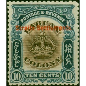 Straits Settlements 1906 10c Brown & Slate SG148 Fine LMM 