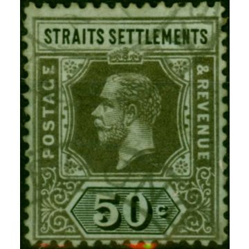 Straits Settlements 1918 50c Olive Back SG209a Fine Used 