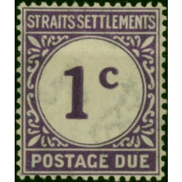 Straits Settlements 1924 1c Violet SGD1 Fine LMM 
