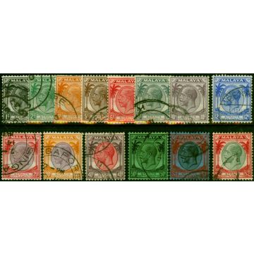 Straits Settlements 1936-37 Set of 14 to $2 SG260-273 Fine Used 