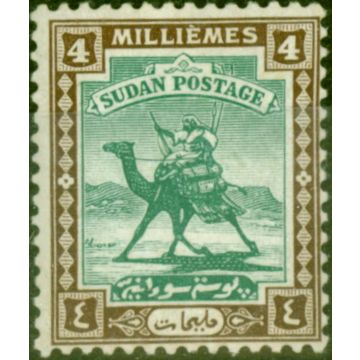Sudan 1922 4m Green & Chocolate SG33 Fine Mtd Mint (2)