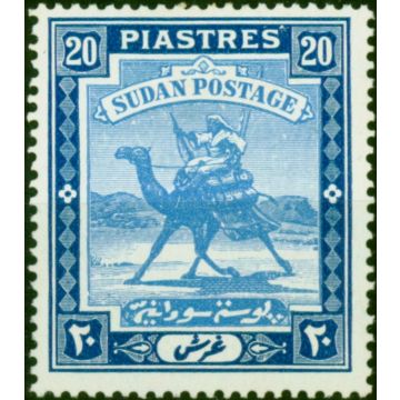 Sudan 1941 20p Pale Blue & Blue SG46ba Ordin Paper Fine MM 