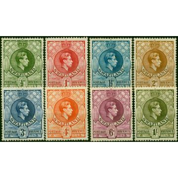 Swaziland 1943 Set of 8 to 1s SG28a-35a Fine MM 