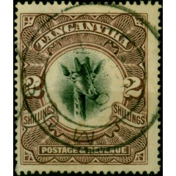 Tanganyika 1924 2s Purple SG84a Wmk Upright Fine Used 