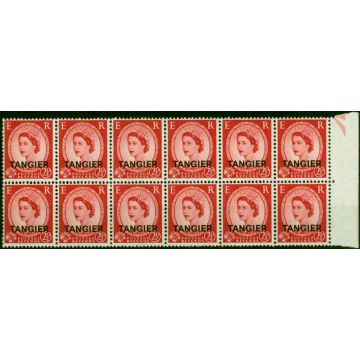 Tangier 1956 2 1/2d Carmine-Red SG318 V.F MNH Block of 12 