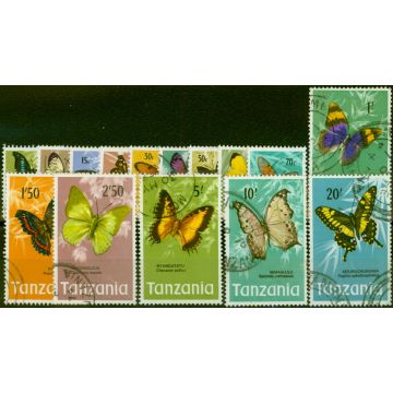 Tanzania 1973 Butterflies Set of 15 SG158-172 Fine Used 