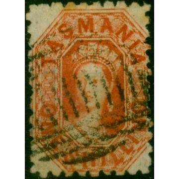 Tasmania 1864 1s Vermilion SG68 Fine Used 