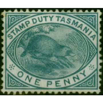 Tasmania 1880 1d Slate SGF26 Good MM 