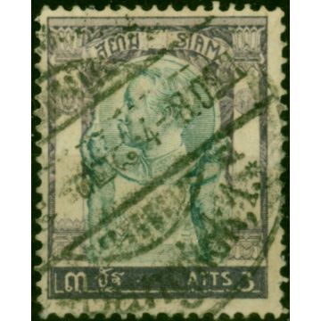 Thailand 1908 3a Grey & Deep Violet SG96 Fine Used 