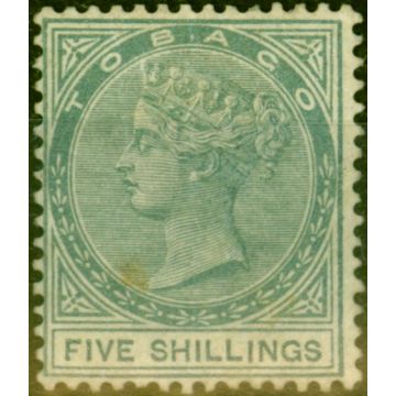 Tobago 1879 5s Slate SG5 Good Mtd Mint Signed Richter
