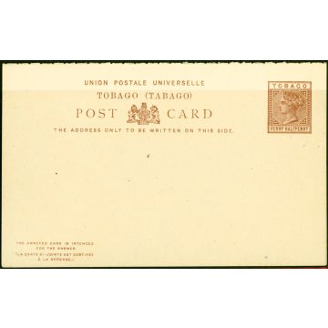 Tobago 1884 1 1/2d &  1 1/2d Reply Postcard Fine & Fresh