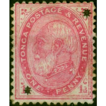 Tonga 1891 1d Carmine SG7 Good MM 