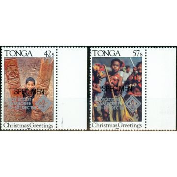 Tonga 1986 Boys Scouts Specimen set of 2 SG960s-961s V.F MNH 
