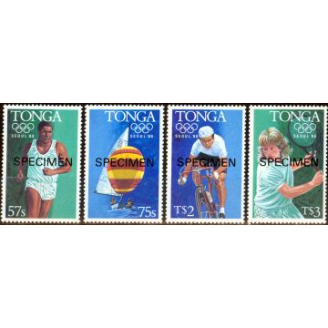 Tonga 1988 Olympics Specimen set of 4 SG990s-993s Fine MNH 