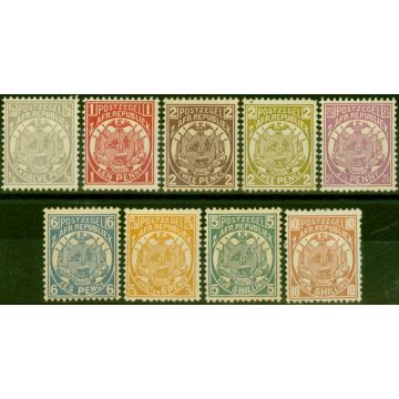 Transvaal 1885-93 Set of 9 to 10s SG175-186 Ex 3d Fine & Fresh MM