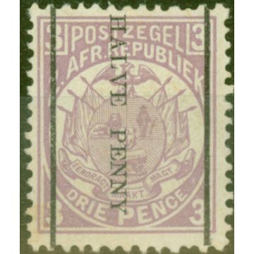 Transvaal 1885 1/2d on 3d Mauve SG192 Fine Lightly Mtd Mint