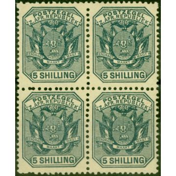 Transvaal 1896 5s Slate SG212 Fine MNH Block of 4 (2)