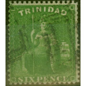 Trinidad 1860 1s Dp Green SG50 Fine Used