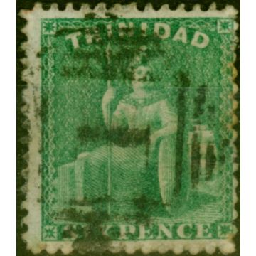 Trinidad 1863 6d Emerald-Green SG72 Good Used