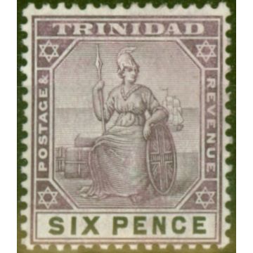 Trinidad 1896 6d Dull Purple & Black SG120 Fine Mtd Mint (2)