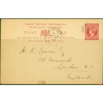 Trinidad 1900 1d Postcard to London Fine & Attractive 