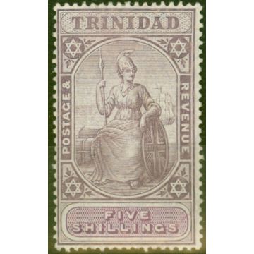 Trinidad 1907 5s Dp Purple & Mauve SG144 Fine Mtd Mint (2)