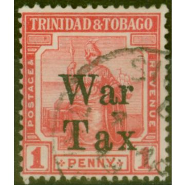 Trinidad 1918 1d Scarlet SG189 `Taxed Spaced` Fine Used (7)
