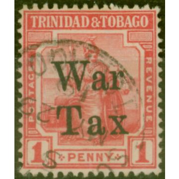 Trinidad 1918 1d Scarlet SG189 `Taxed Spaced` Fine Used (9)