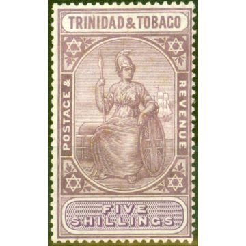 Trinidad & Tobago 1913 5s Brown Purple & Violet SG155d Good Lightly Mtd Mint