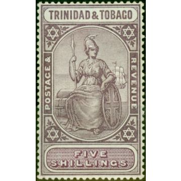 Trinidad & Tobago 1914 5s Dull Purple & Violet SG155 Very Fine LMM