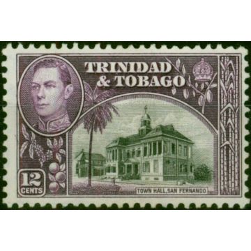 Trinidad & Tobago 1938 12c Black & Purple SG252 Fine MM 