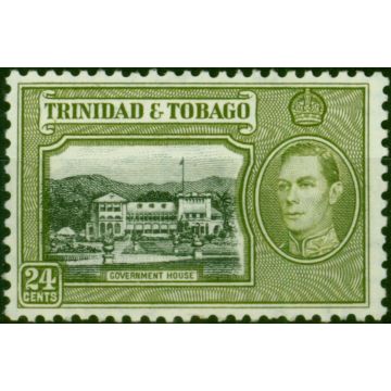Trinidad & Tobago 1938 24c Black & Olive-Green SG253 V.F MNH 