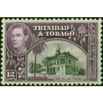 Trinidad & Tobago 1944 12c Black & Slate-Purple SG252a Fine MM (2) 