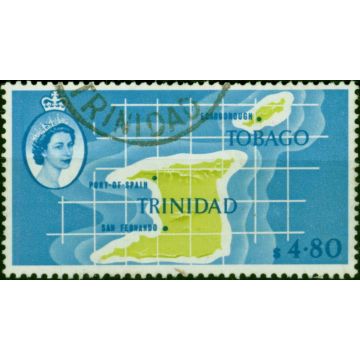Trinidad & Tobago 1960 $4.80 Map of Trinidad SG297 V.F.U 