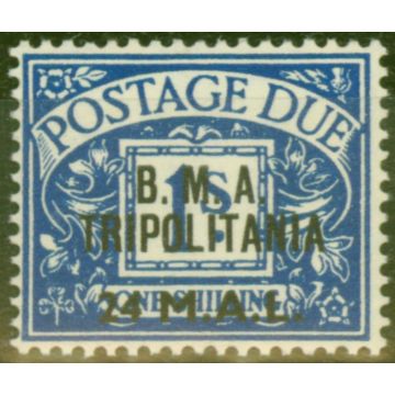 Tripolitania 1948 24l on 1s Dp Blue SGTD5 Fine MNH 