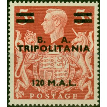 Tripolitania 1950 120l on 5s Red SGT25 Fine MM 