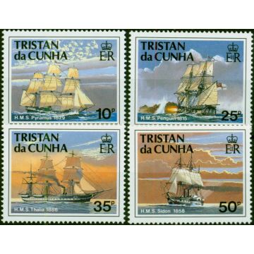 Tristan Da Cunha 1991 Royal Navy Ships 2nd Series Set of 4 SG509-512 V.F MNH 