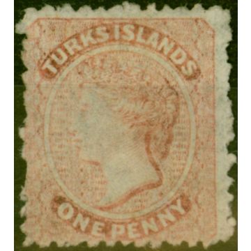 Turks Islands 1867 1d Dull Rose SG1 Good Unused