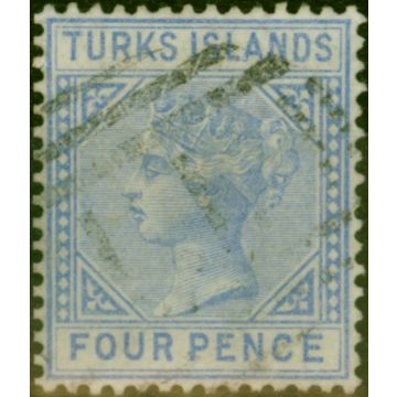 Turks Islands 1881 4d Ultramarine SG50 Fine Used