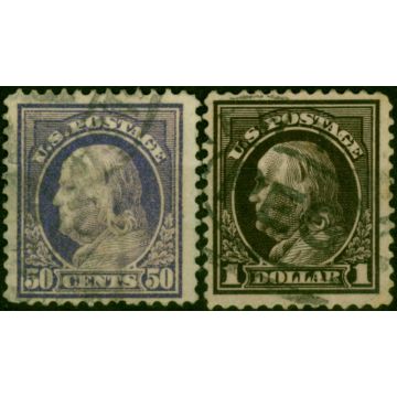 U.S.A 1912 Set of 2 Double Lines USPS SG404-405 Good Used 