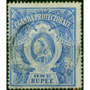 Uganda 1898 1R Bright Blue SG90a Fine Used 