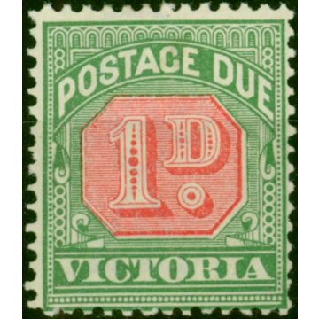 Victoria 1896 1d Pale Scarlet & Yellow-Green SGD12a Fine MM 