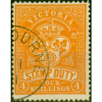 Victoria 1897 4s Orange SG346 V.F.U C.T.O