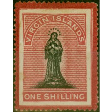 Virgin Islands 1867 1s Black & Rose-Carmine SG18 Fine Unused