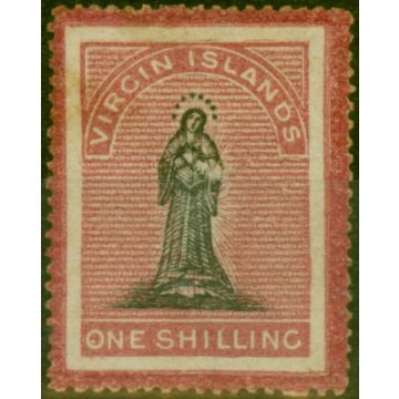 Virgin Islands 1867 1s Black & Rose-Carmine SG20 Greyish Paper Fine MM (2)